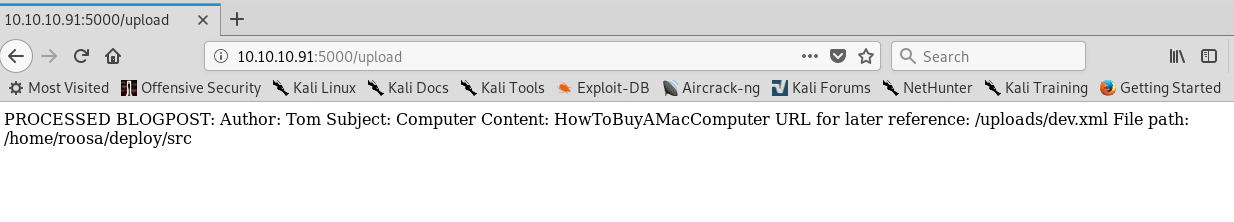 Website Returns Info