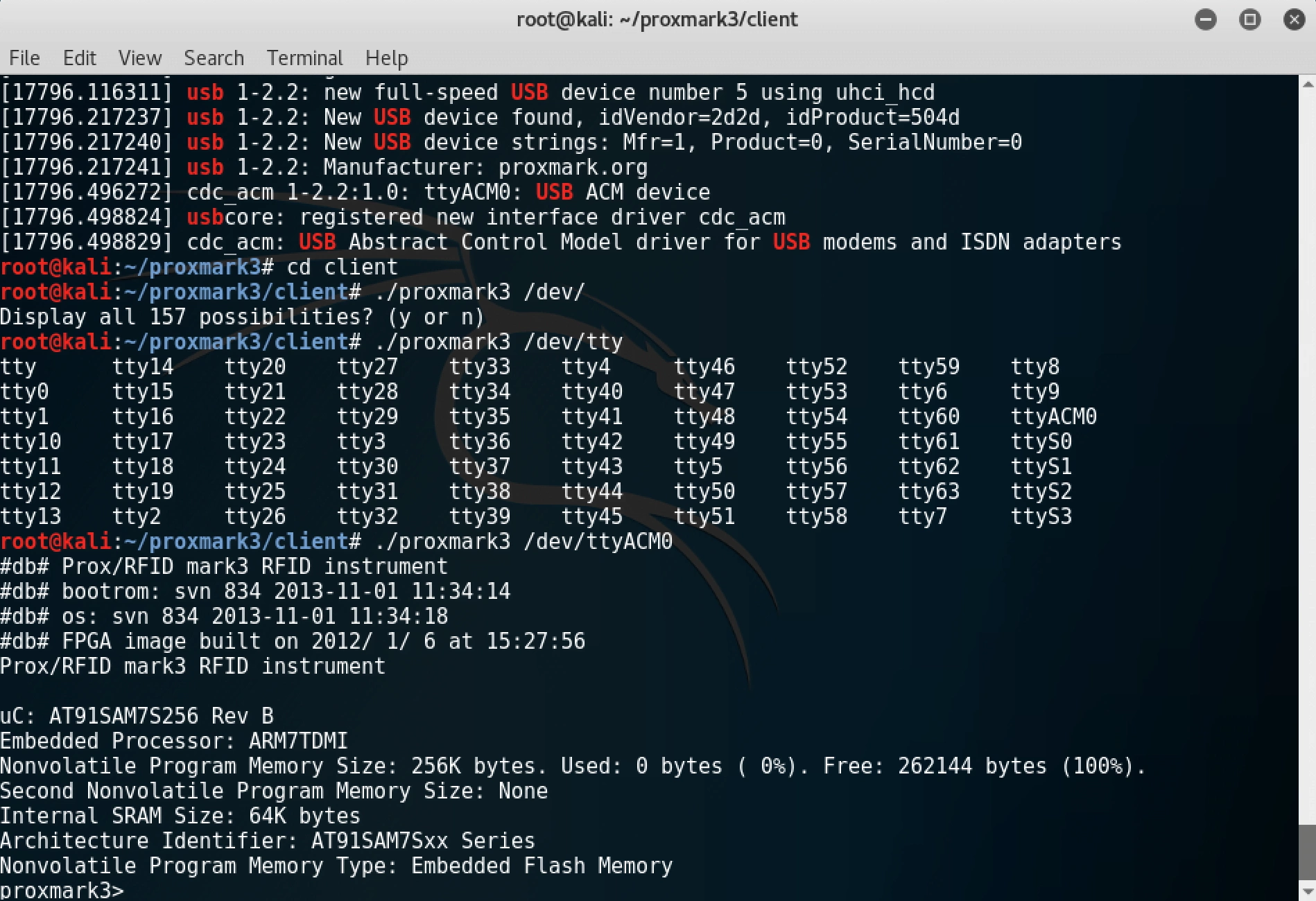 Start Proxmark3 Client Application