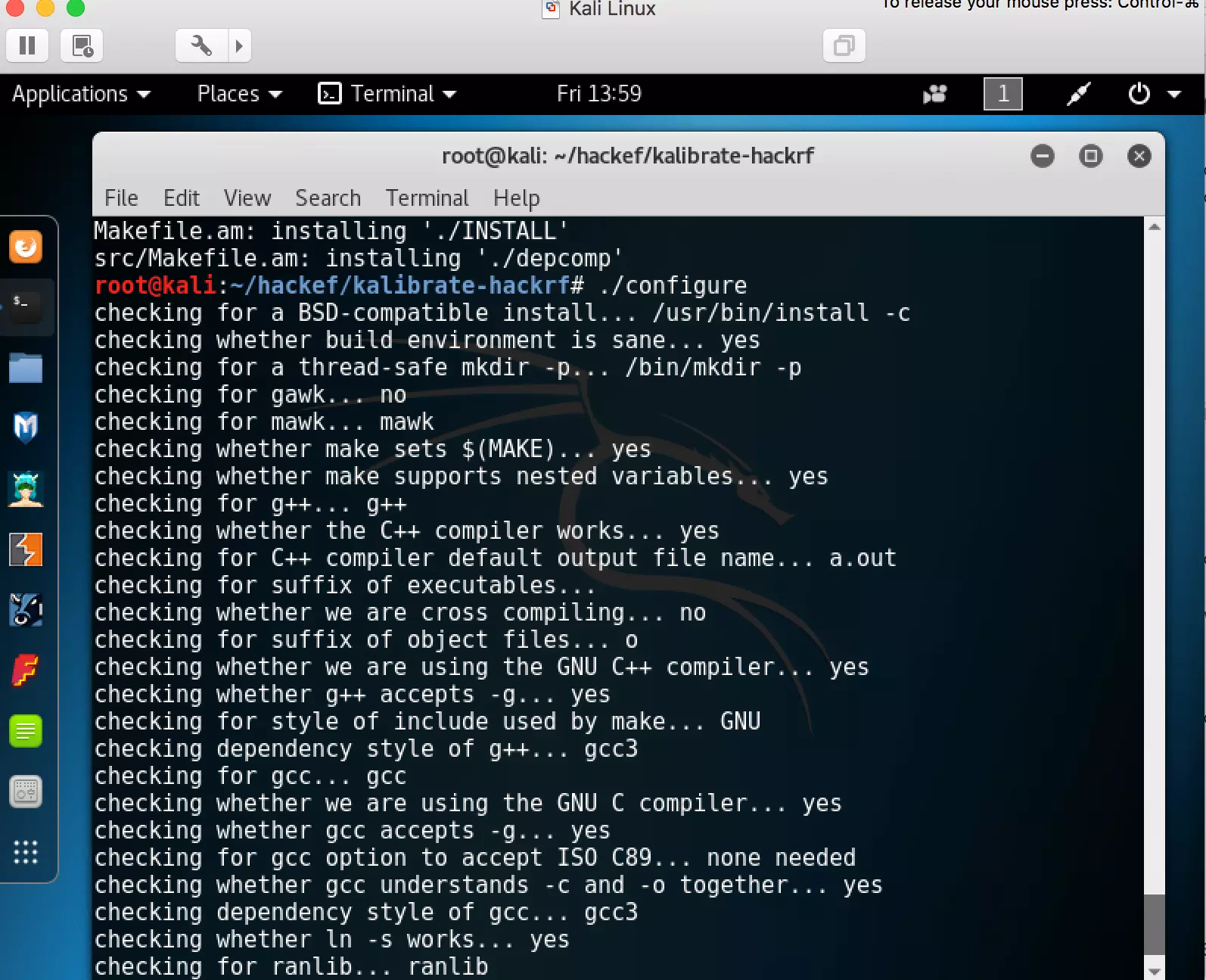 Install gr-gsm software for sniffing GSM traffic on Kali Linux