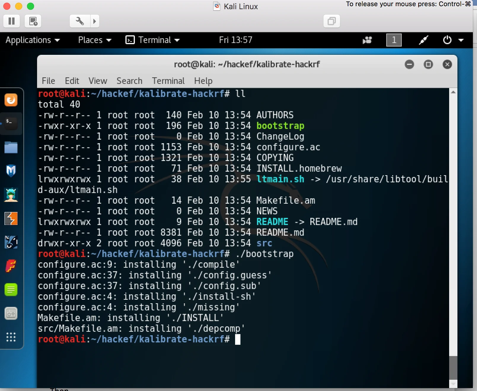 Install kalibrate-hackrf software for sniffing GSM traffic on Kali Linux