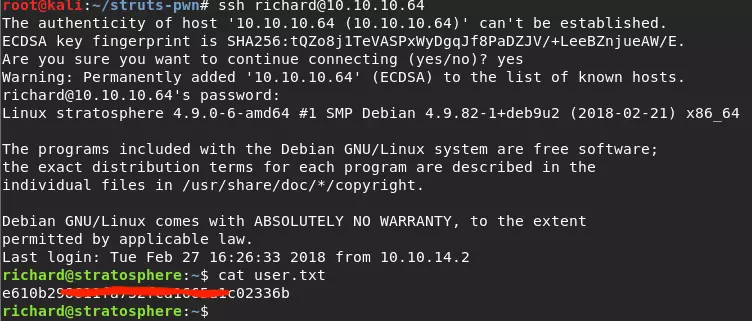 Stratosphere User.txt